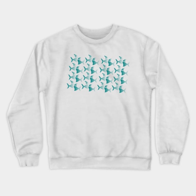 cute blue fish art Crewneck Sweatshirt by jaml-12